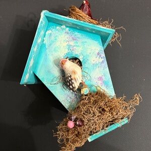 Vintage Collection Rustic Hand painted Birdhouse